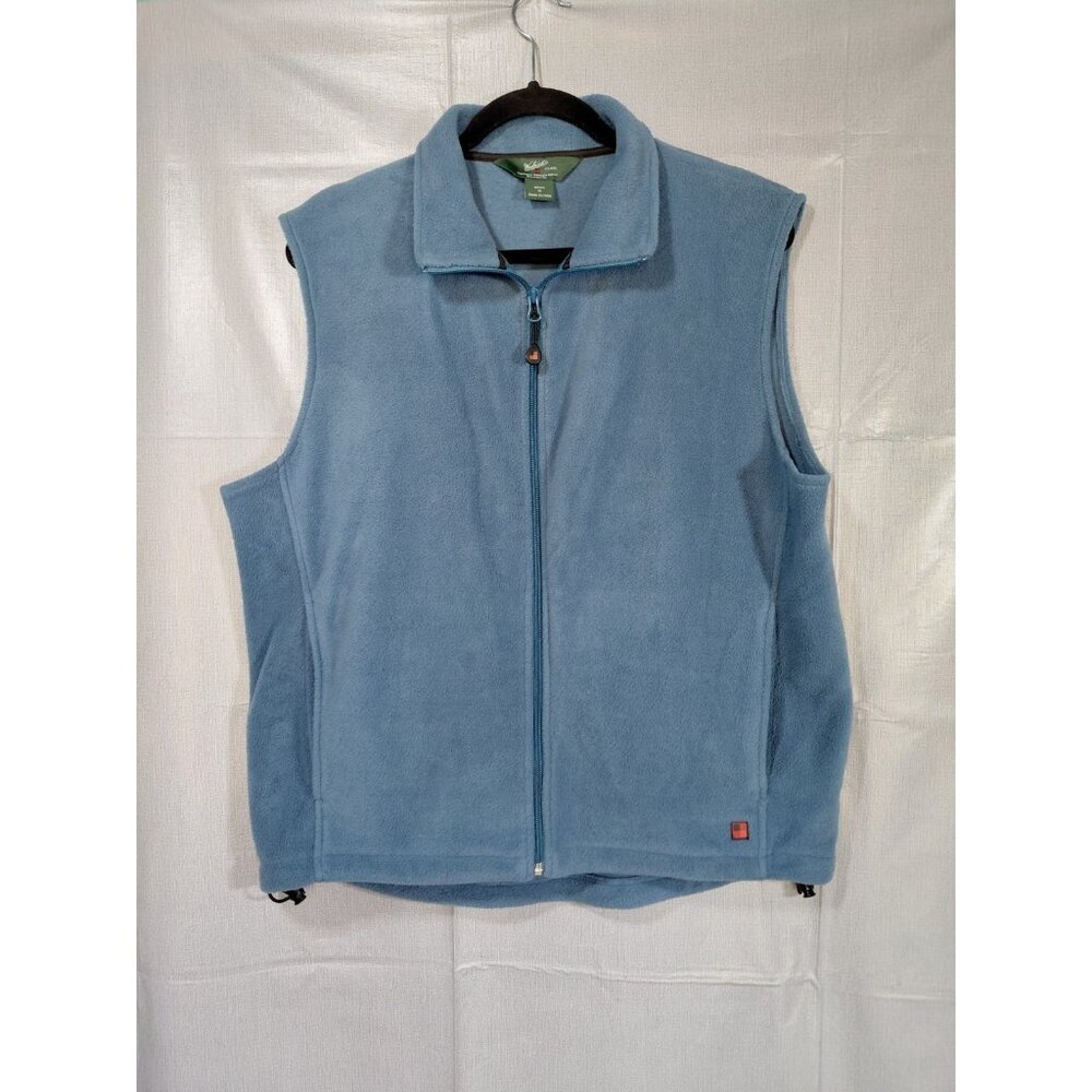 Woolrich Fleece Zip Front Vest Men's Med Gorpcore Outdoor Front Pockets Blue‎